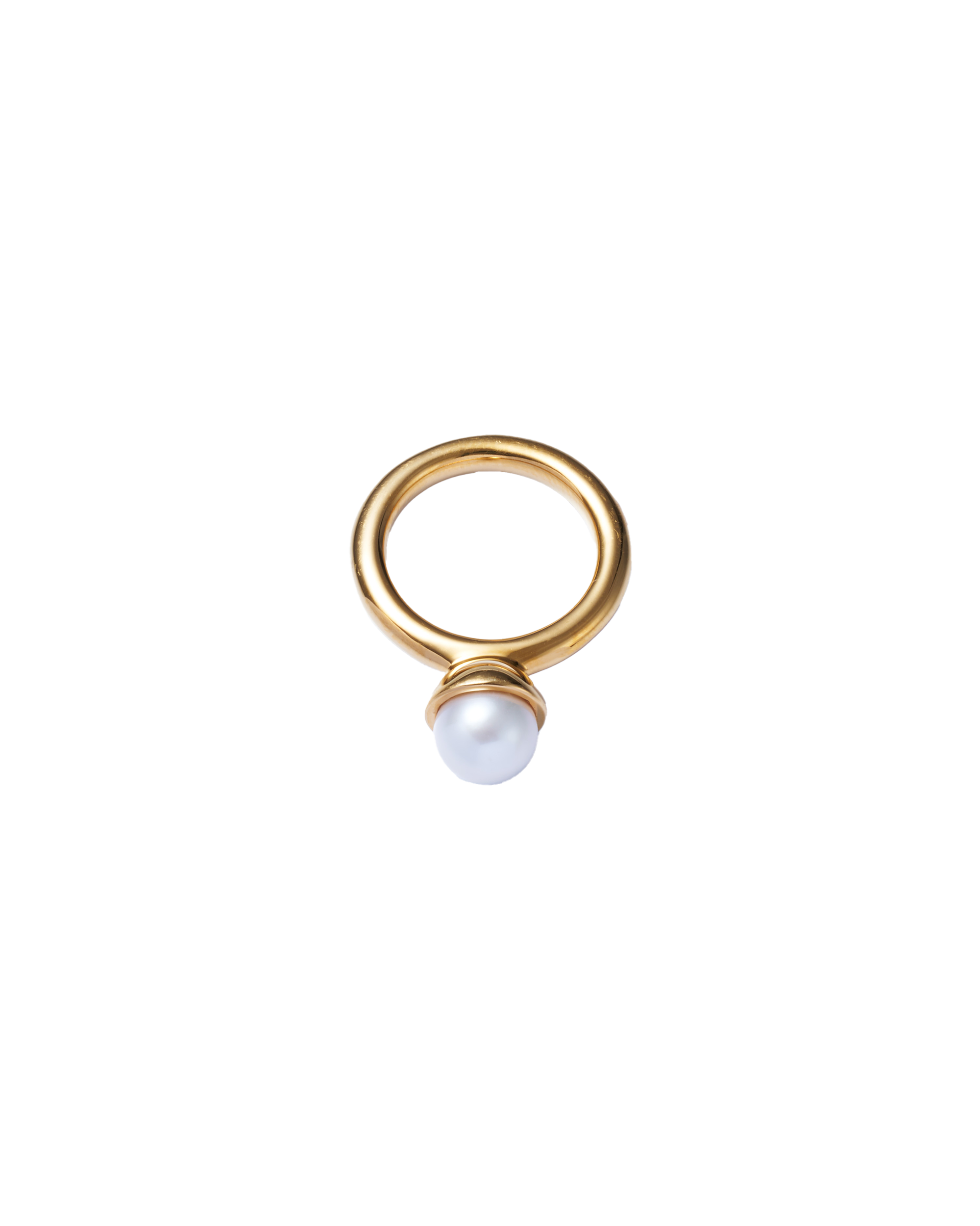 Pearl Cap Ring Small -Gold-
