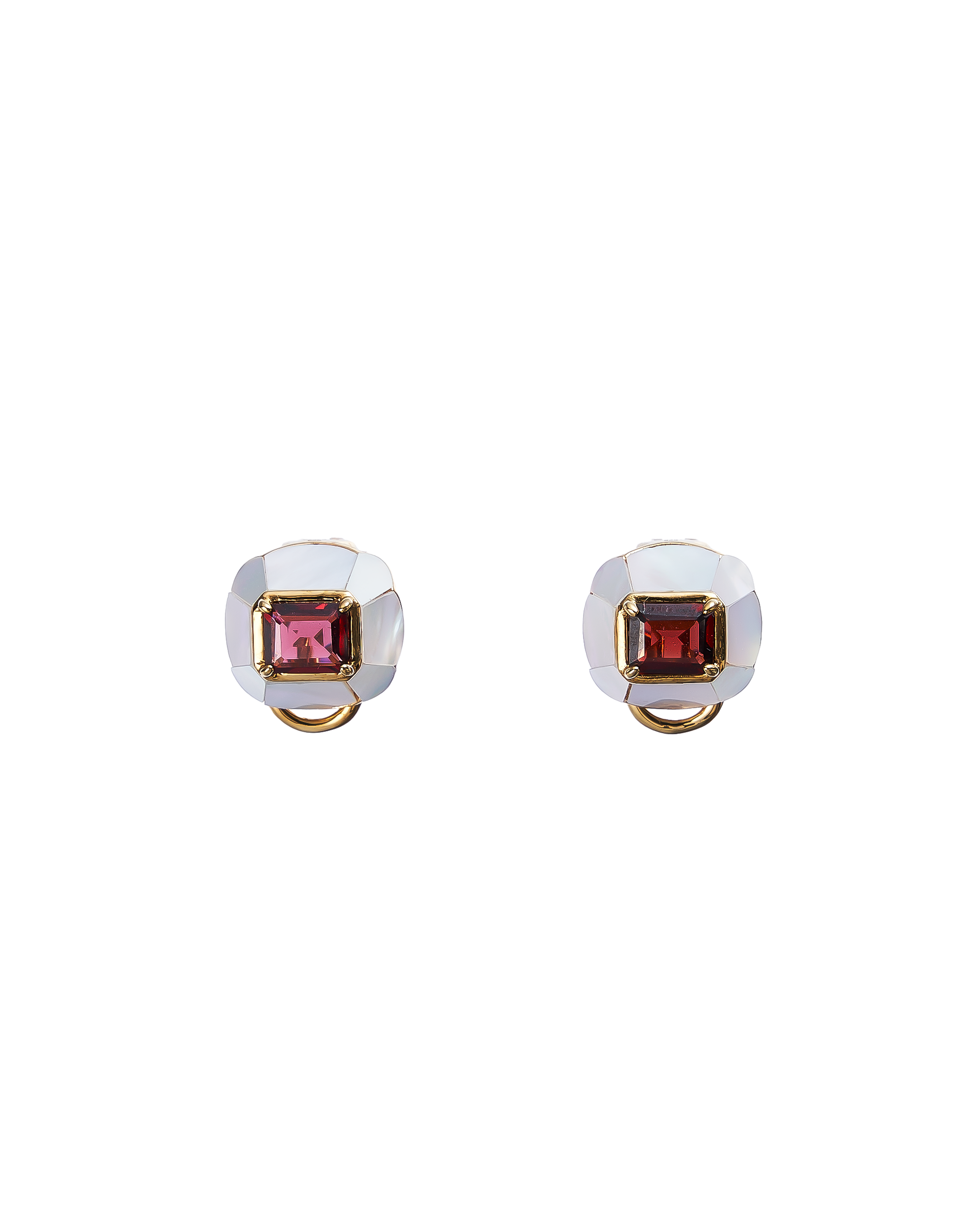 Chamomile Garnet Earrings