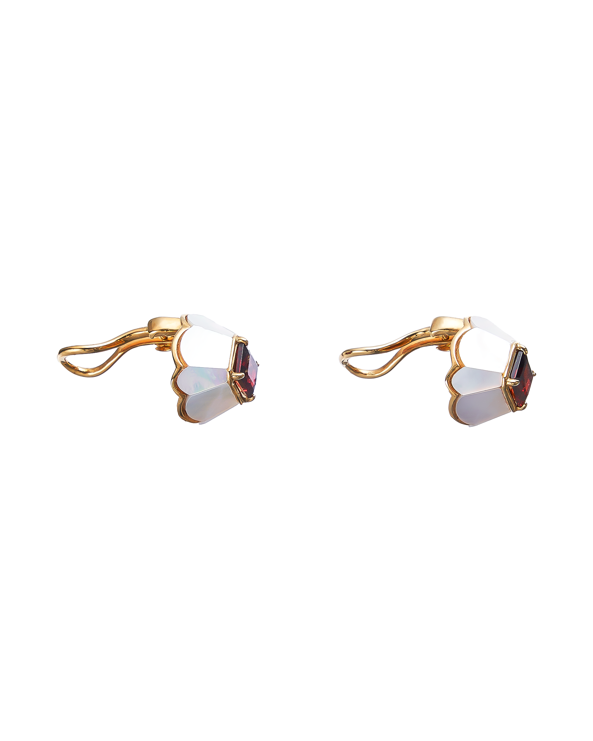 Chamomile Garnet Earrings