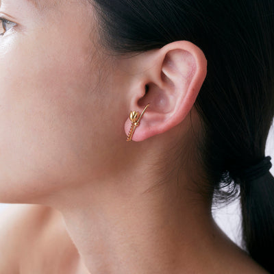 Bow Earring -Charm Tulips-
