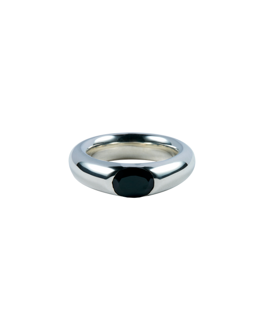 One Stone Onyx Ring