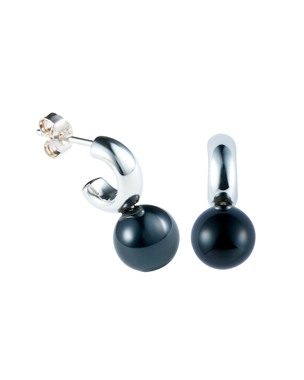 Sunny C Onyx Pierce -Silver-