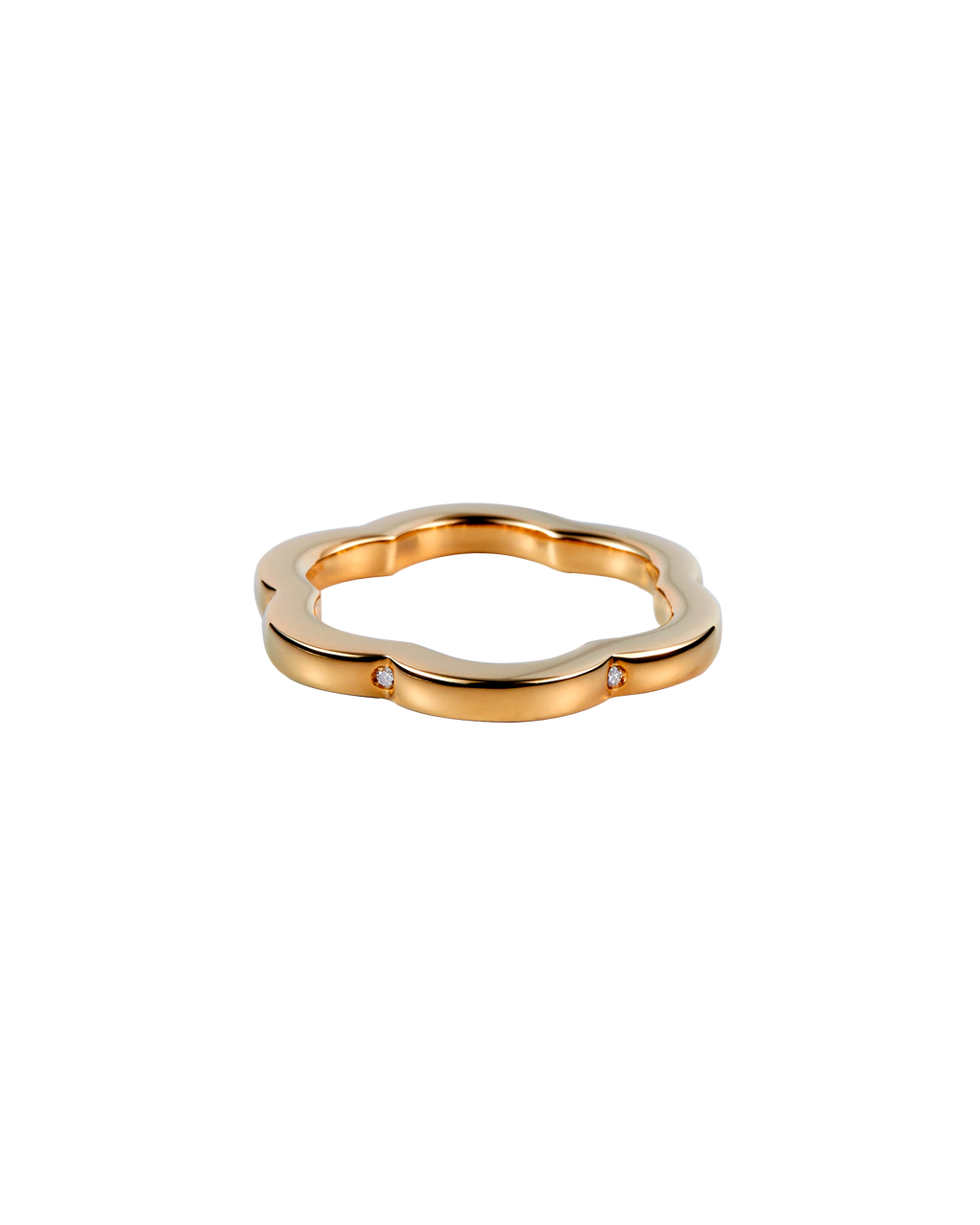 Flower Line Ring Diamond -Gold-