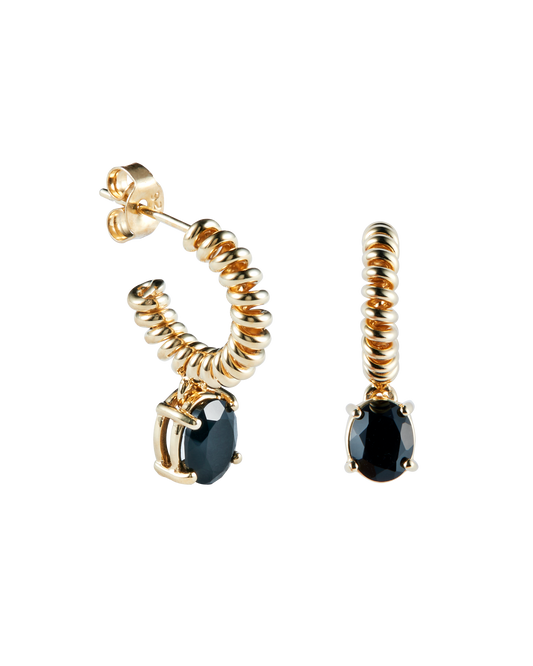 Onyx Spring Stone Pierces -Gold-