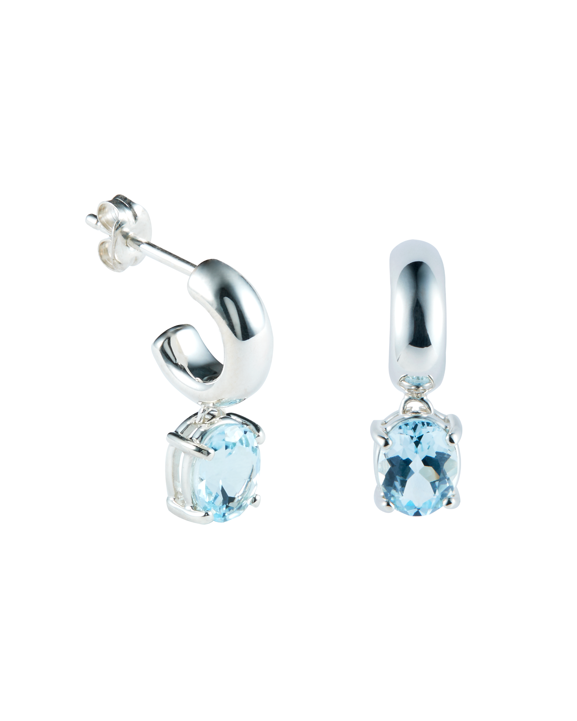 Sunny C Stone PiercesBlue Topaz  -Silver-