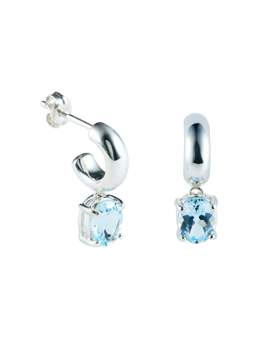 Sunny C Stone PiercesBlue Topaz  -Silver-