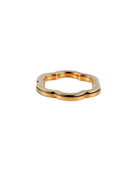 Flower Line Ring S -Gold-
