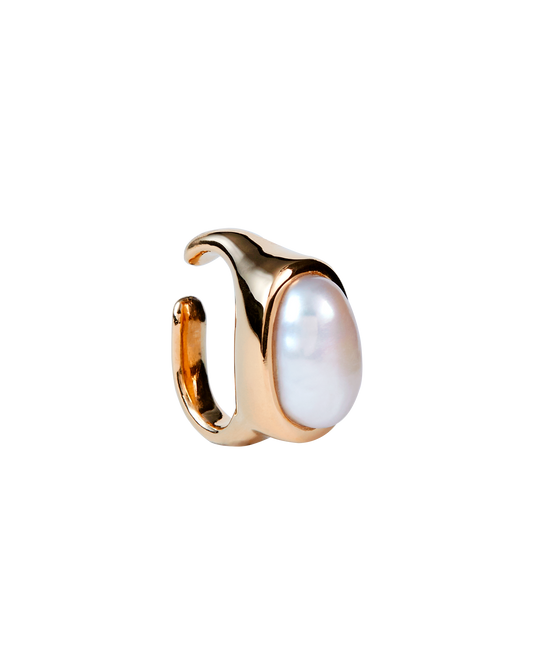 Pearl Ear Cuff -Gold-