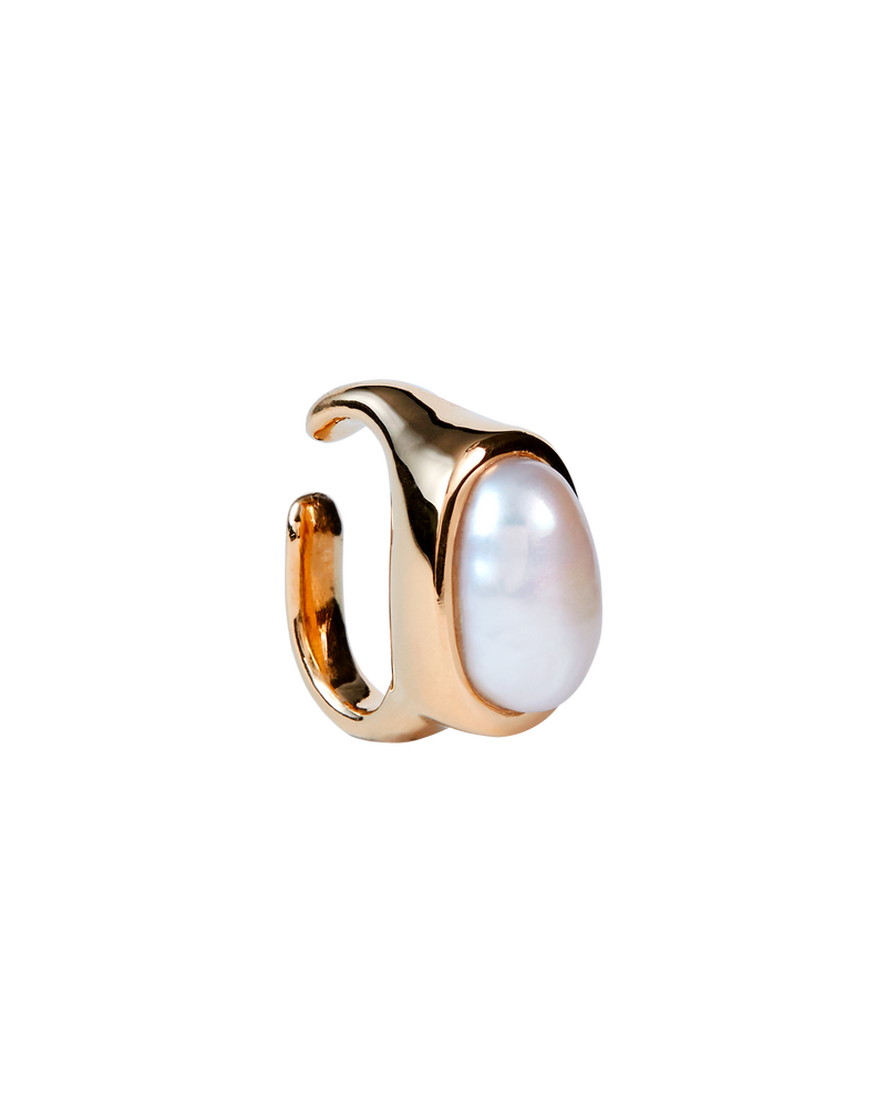Pearl Ear Cuff -Gold-