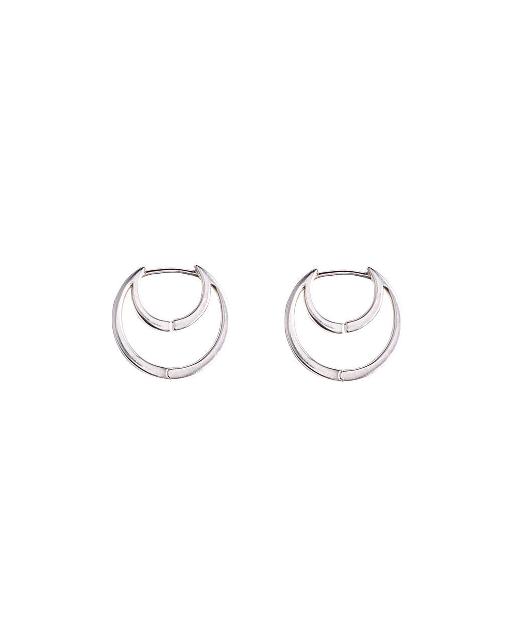 Hug Moon Hoop Pierce S -Silver-