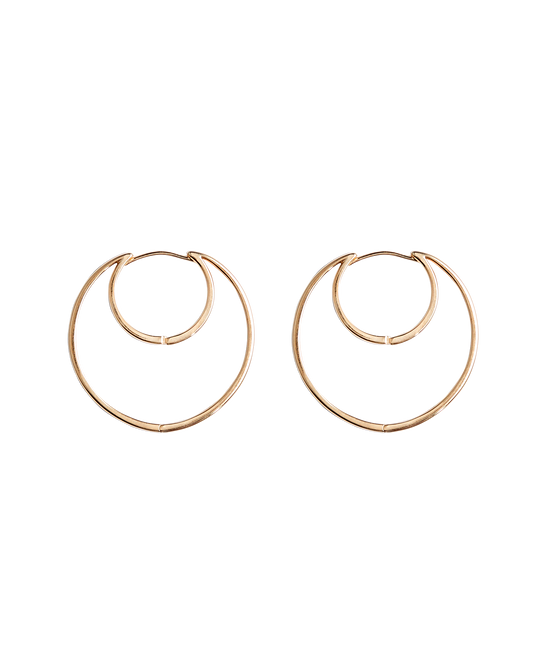 Hug Moon Hoop Pierce L -Gold-