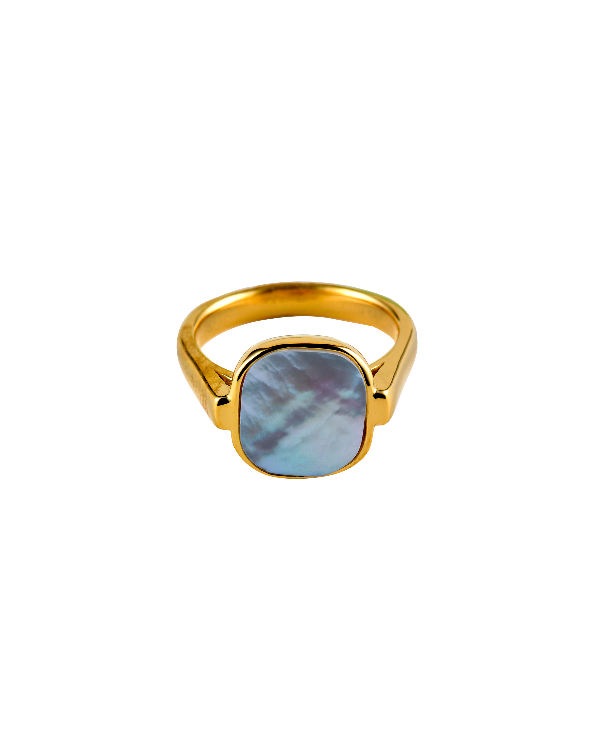 Black Shell Window Ring -Gold-