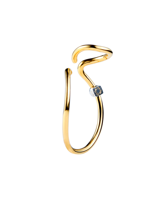 Wave Ear Cuff -Mellow- Gold