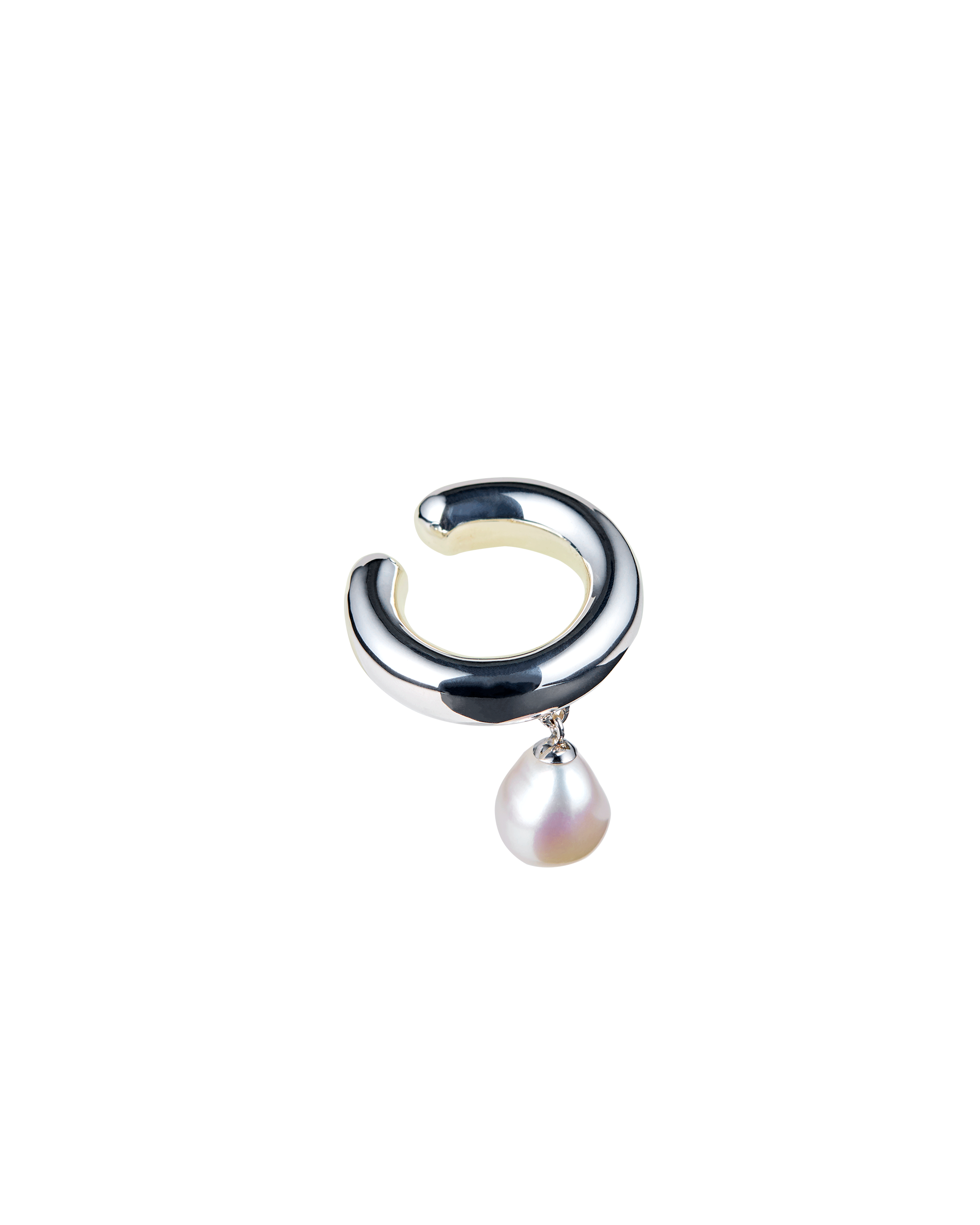 Sunny C Pearl Earcuff -Silver-