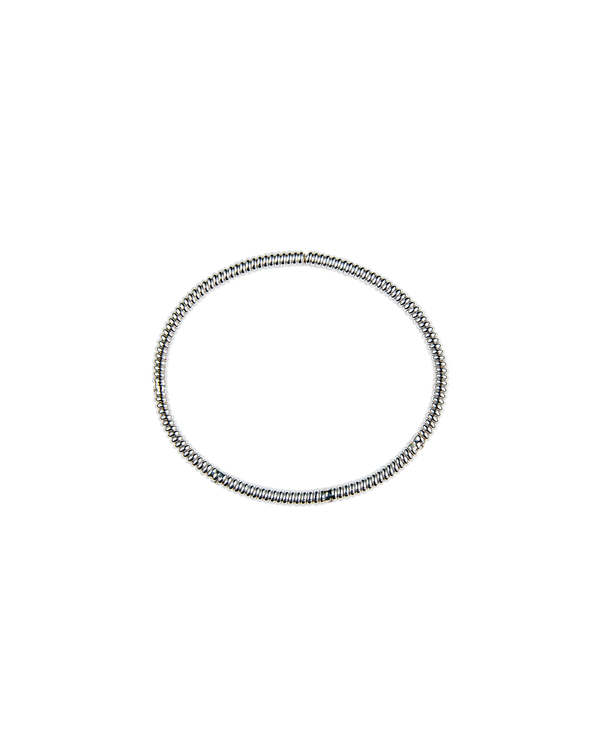 Spring 4 Stone Bangle Diamond -Silver-