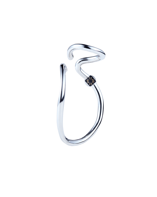 Wave Ear Cuff -Mellow- Silver