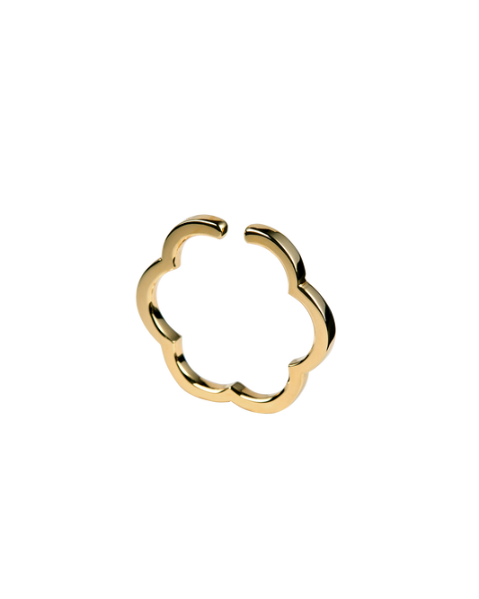 Flower Line Earcuff L -Gold-
