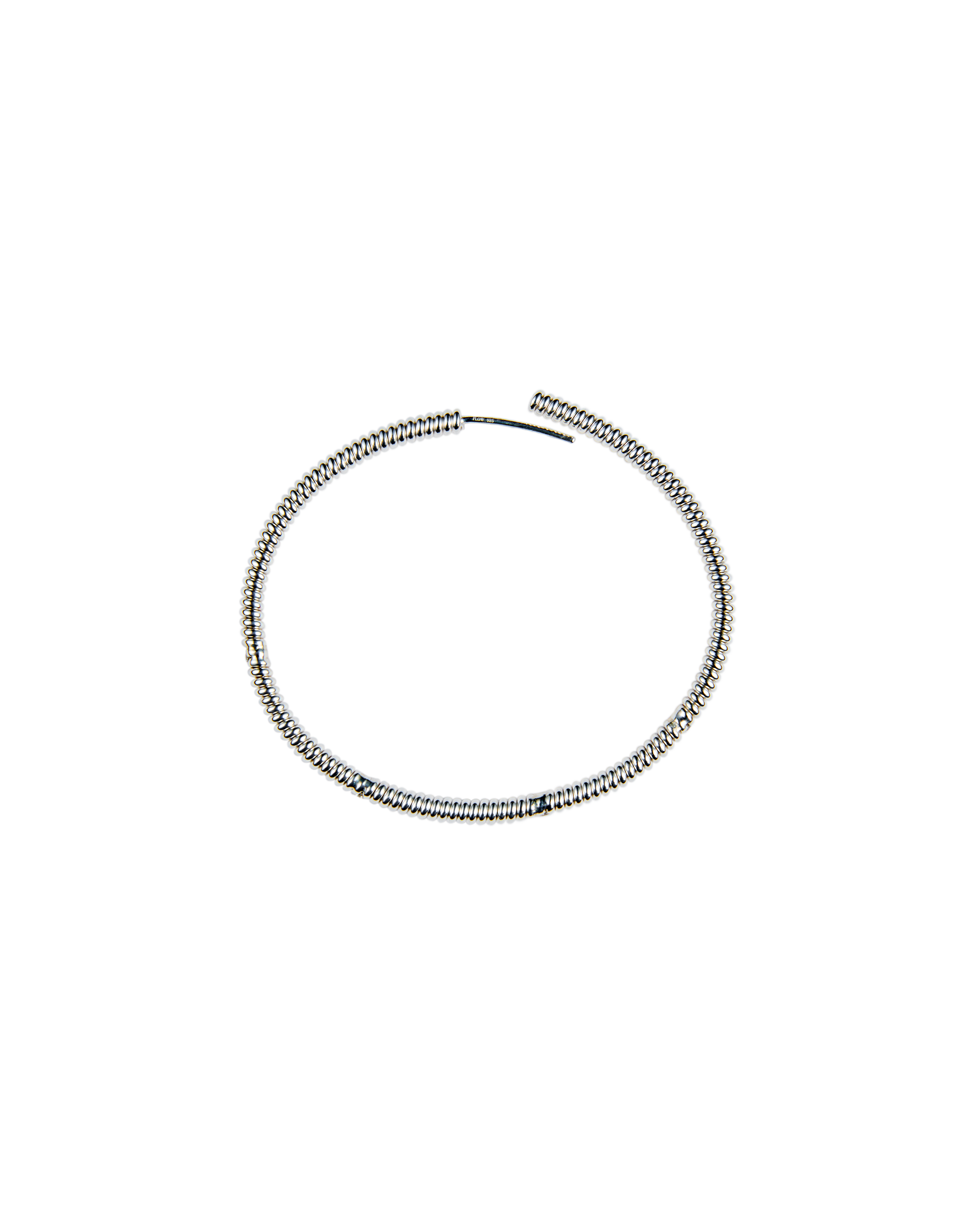 Spring 4 Stone Bangle Pink Sapphire -Silver-