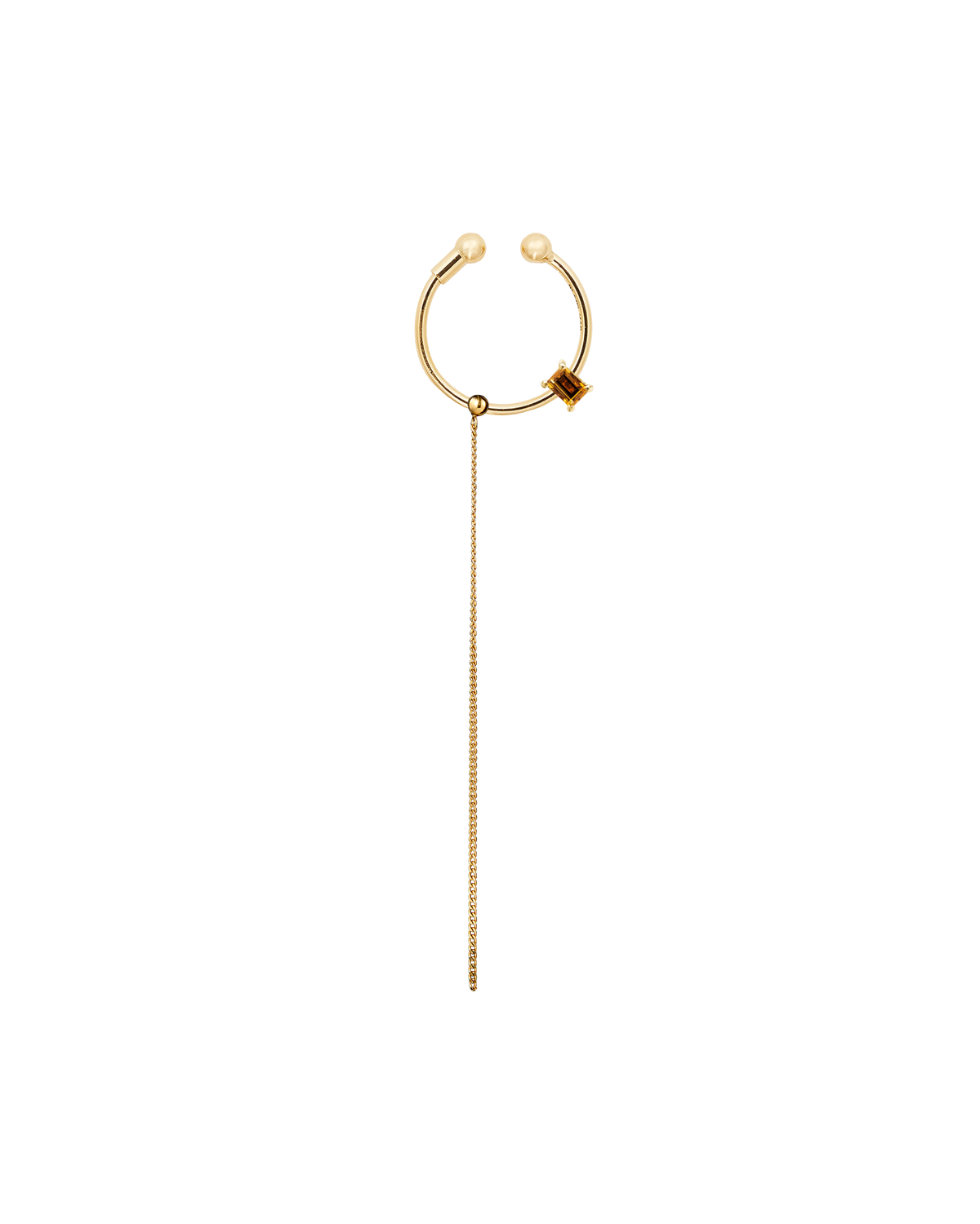 《Select Set : 辺見えみりさん》Ear Cuff + Charm Citrine Oblong + Long Chain Charm