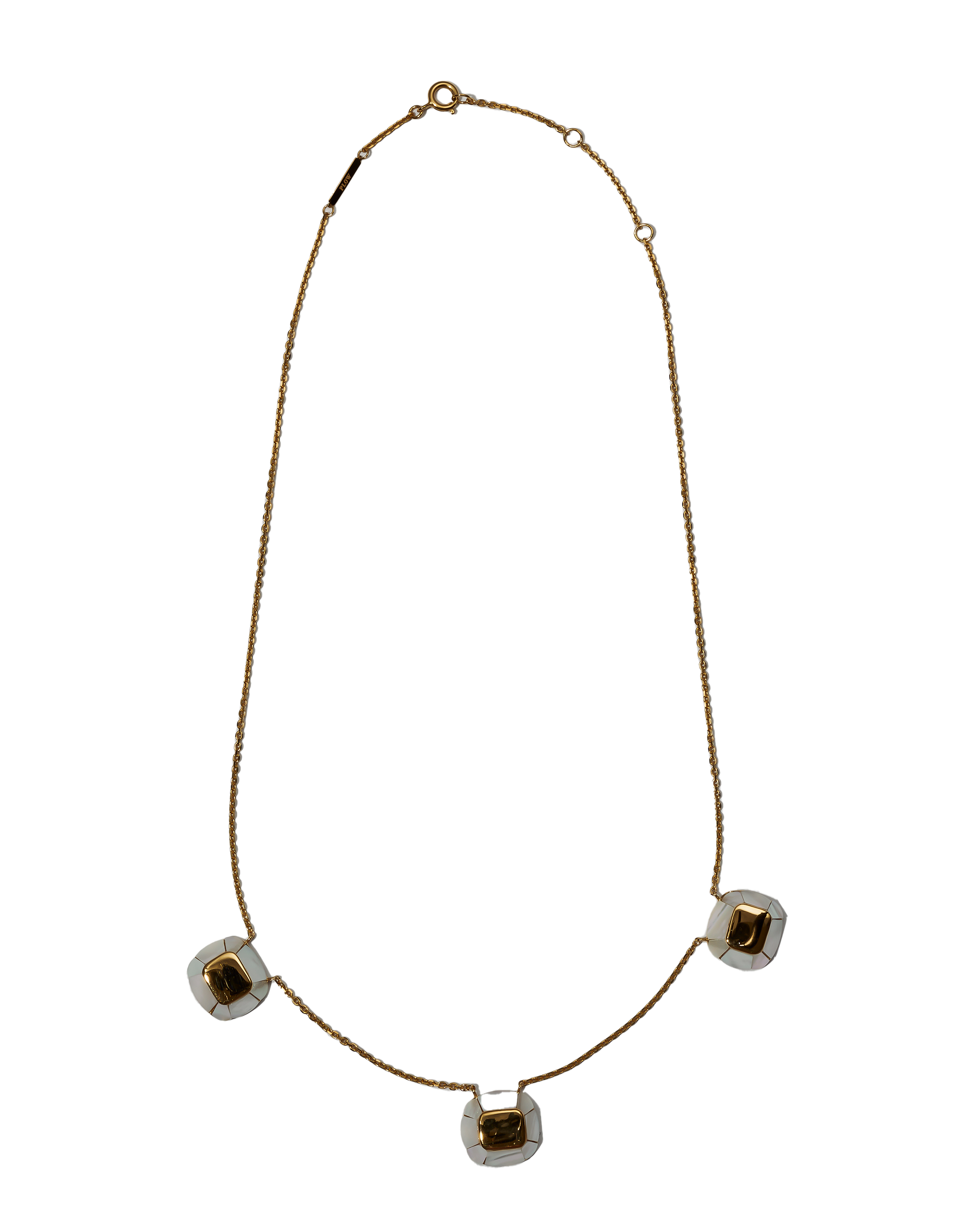 3 Chamomile Necklace -Gold-