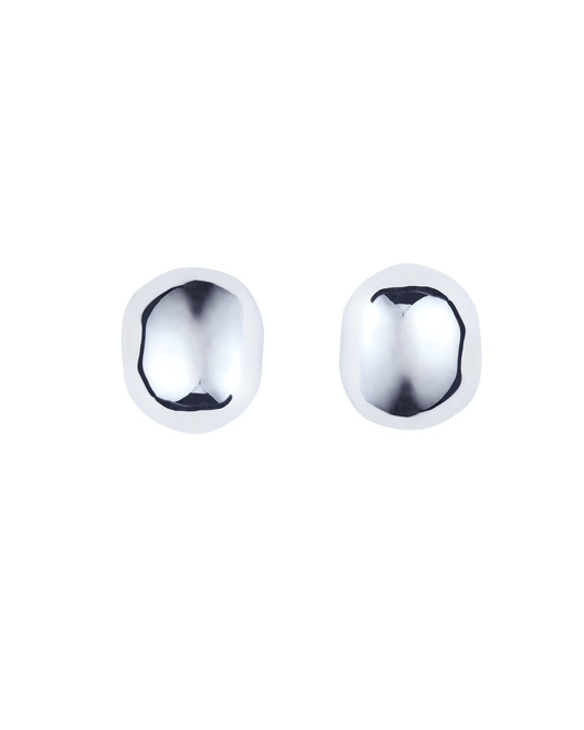 Pure Silver Stone Earrings