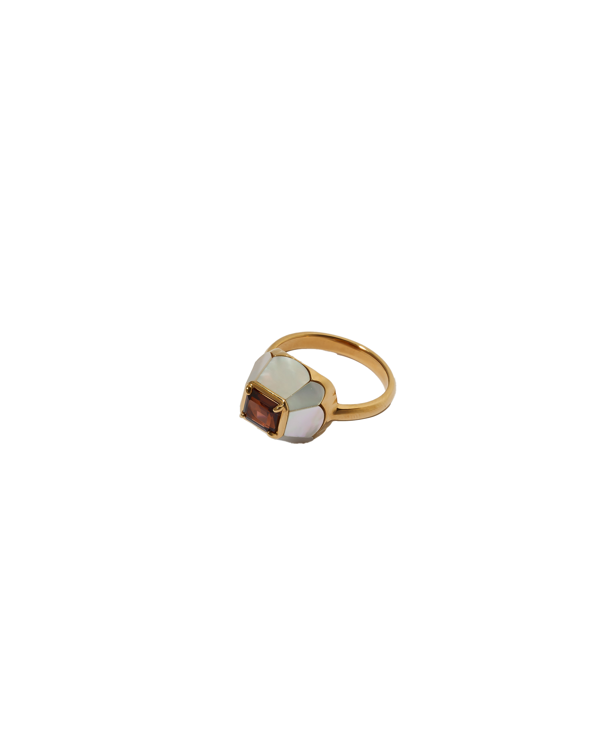 Chamomile Garnet Ring