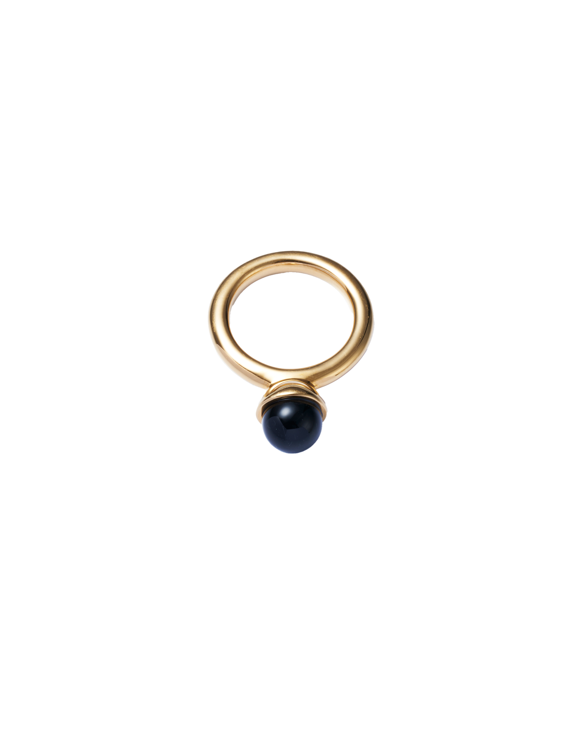 Onyx Cap Ring Small -Gold-