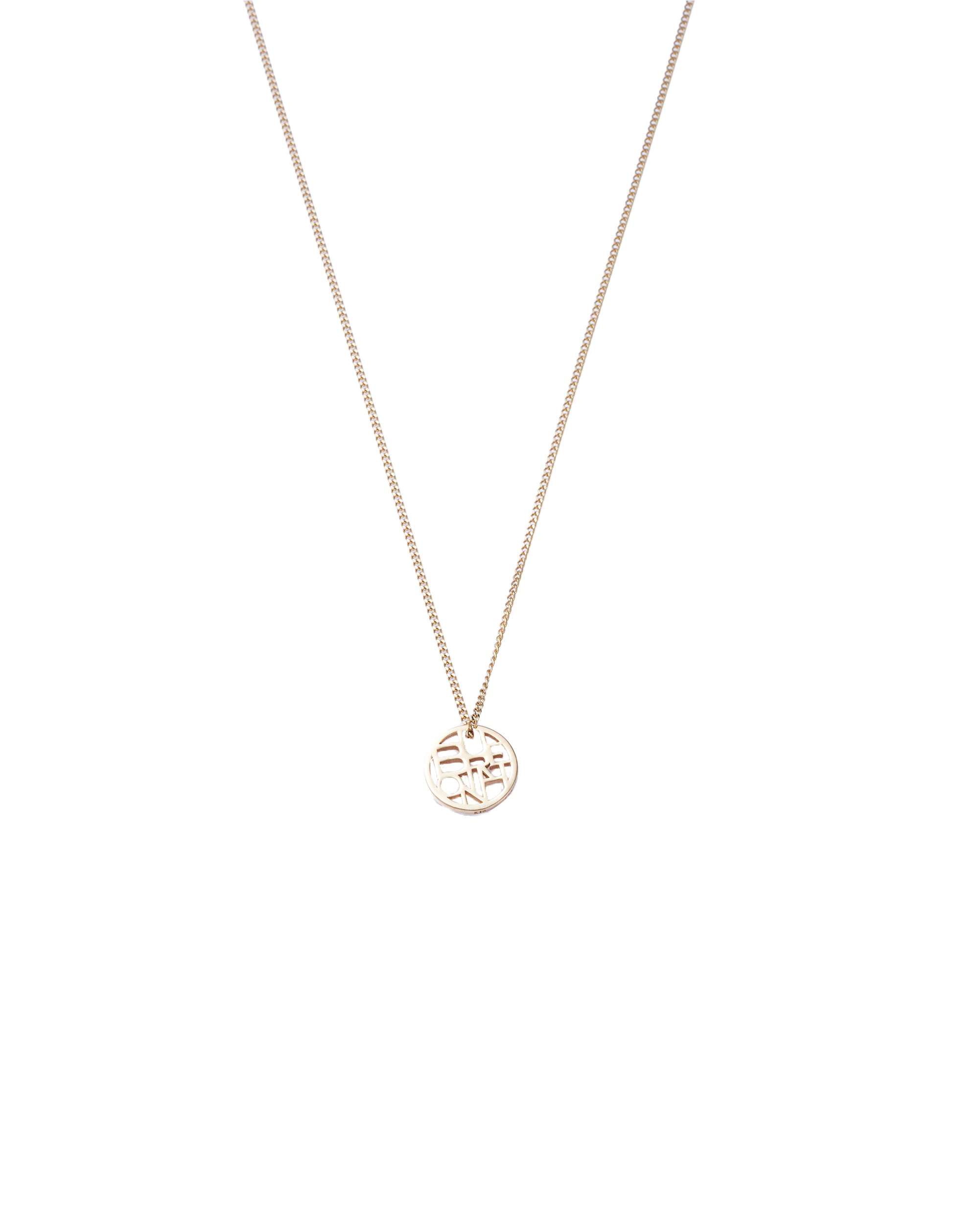 Lettering Circle Top Necklace -K10-