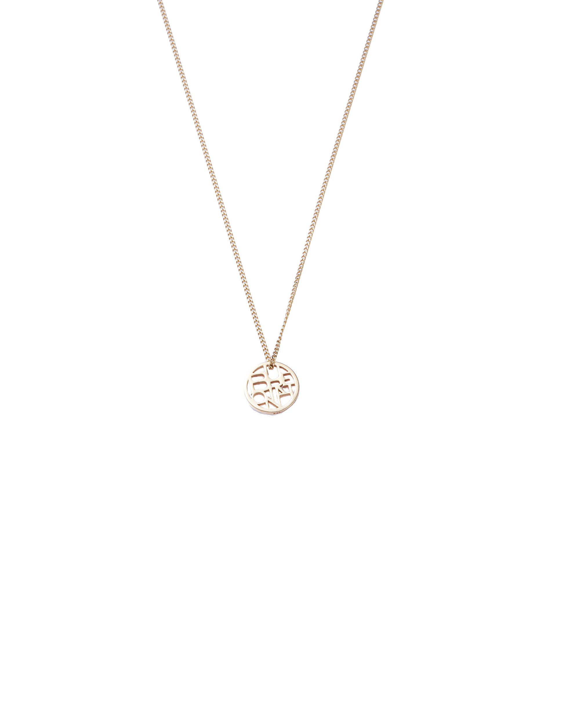 Lettering Circle Top Necklace -K18-