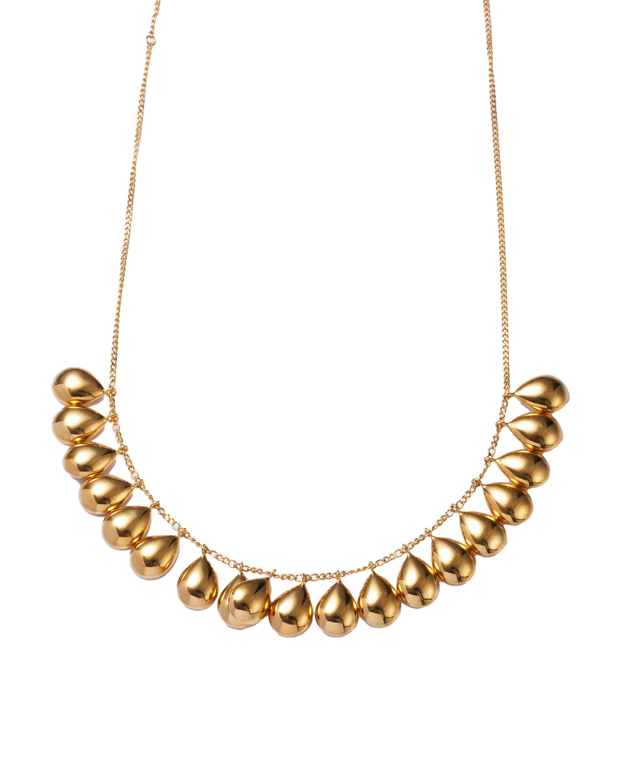 Drop Necklace Short -Gold-