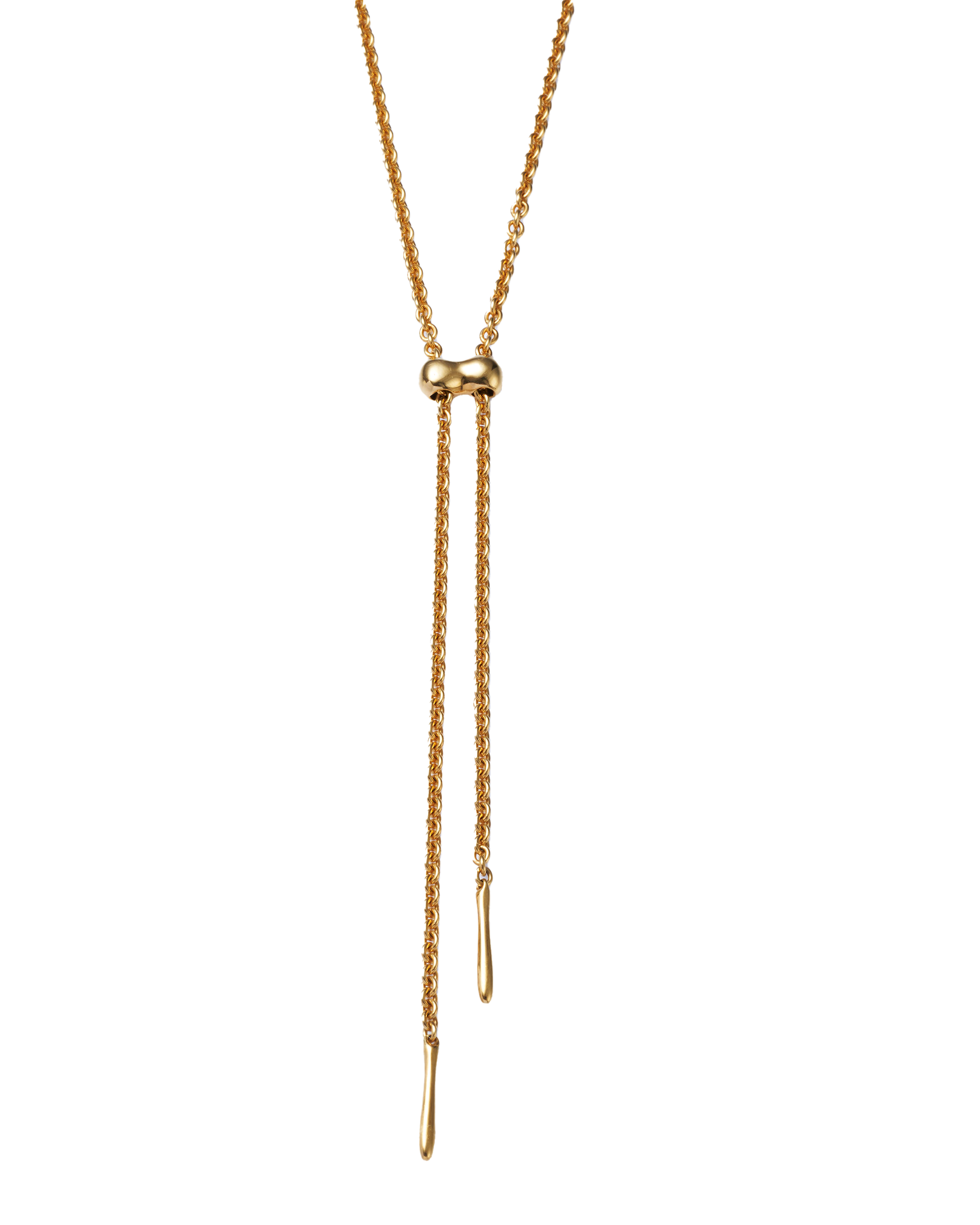 Charm Herkimer Quartz Cord Necklace 90cm -Gold-