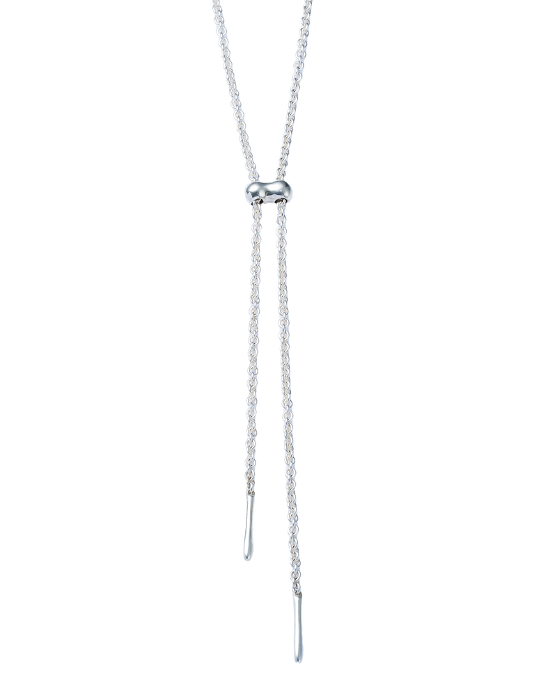 Cord Necklace 70cm -Silver-