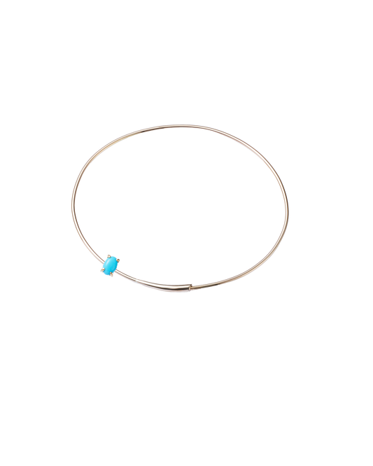 Flower Stalk Bracelet Charm Turquoise OV -K10-