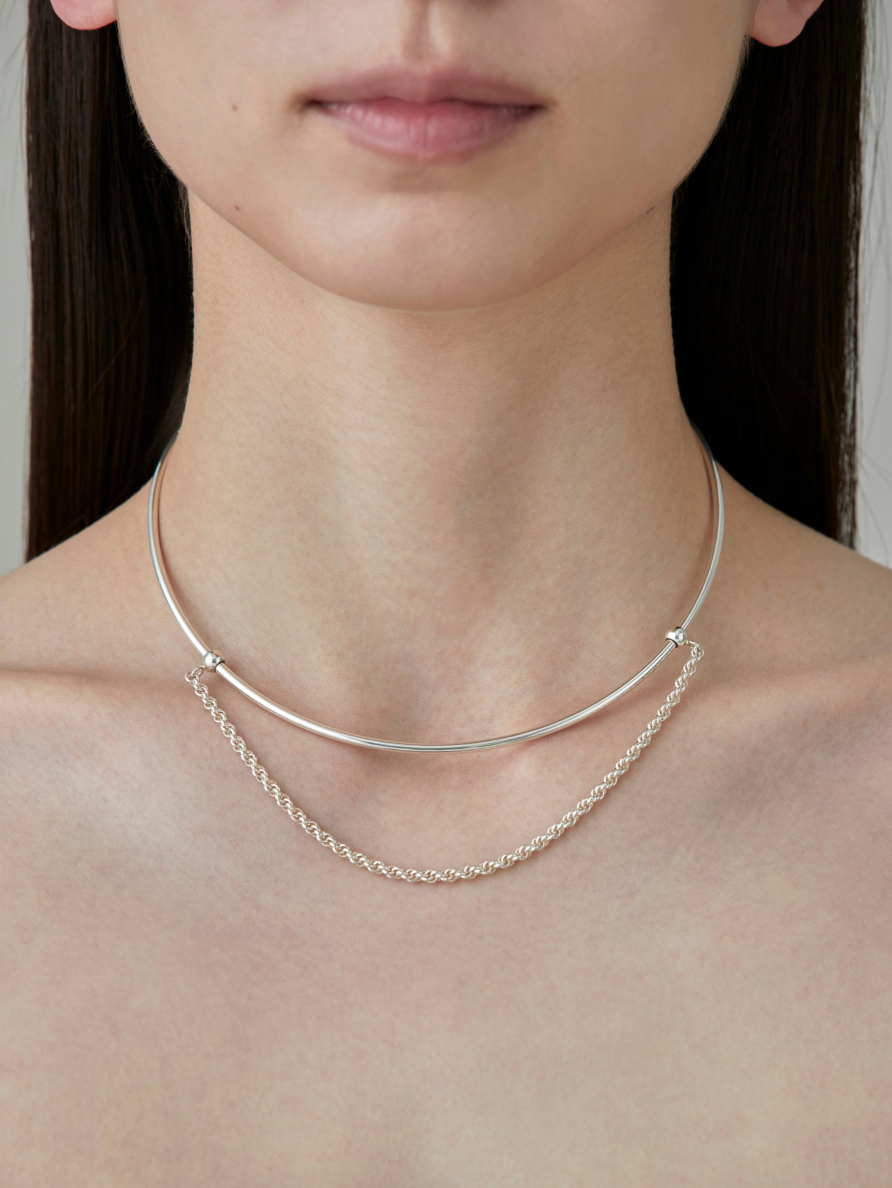 Charm Chain Rope -Silver-
