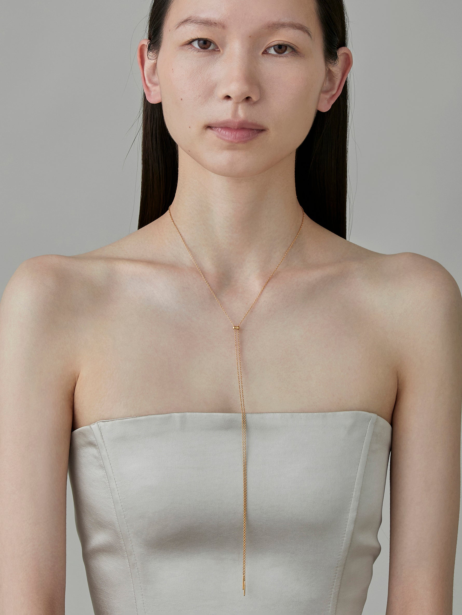 Calla Lily Necklace Diamond -Gold-