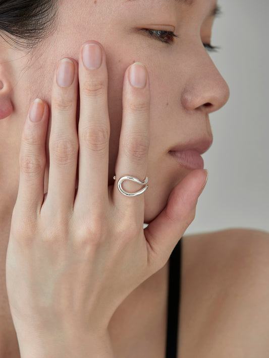 Wave Ring -Calm-  Silver
