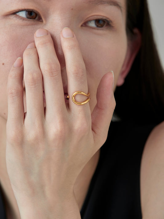 Wave Ring -Calm- Gold