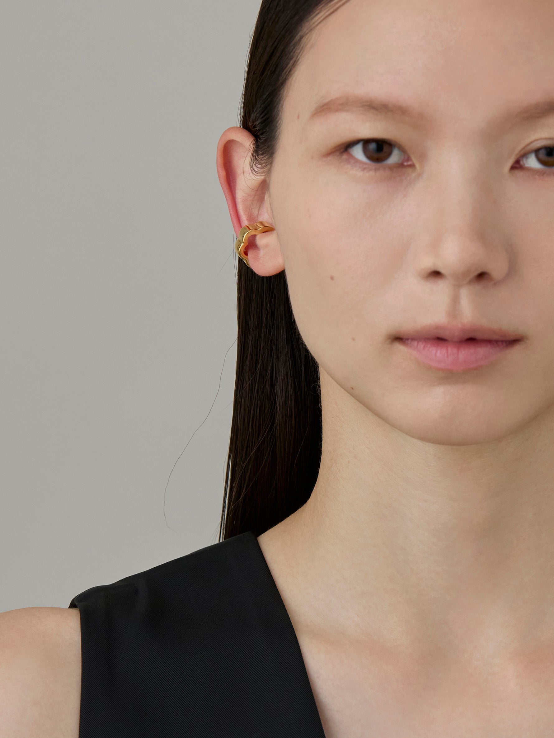 Flower Line Earcuff S -Gold-