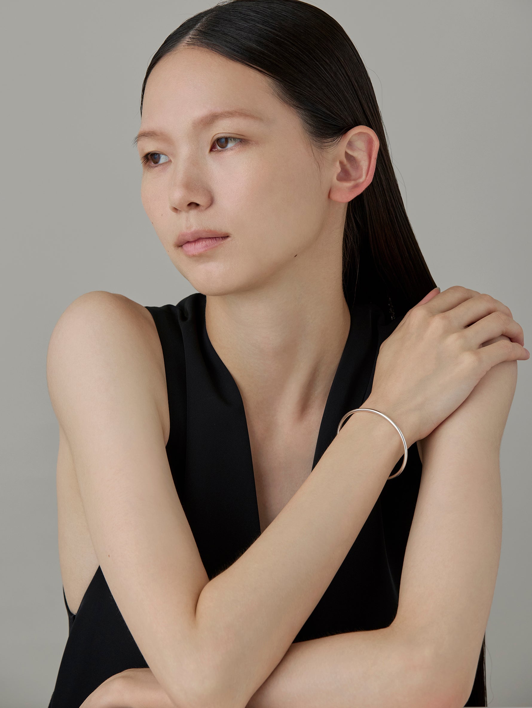 Flower Stalk Bracelet -Silver-