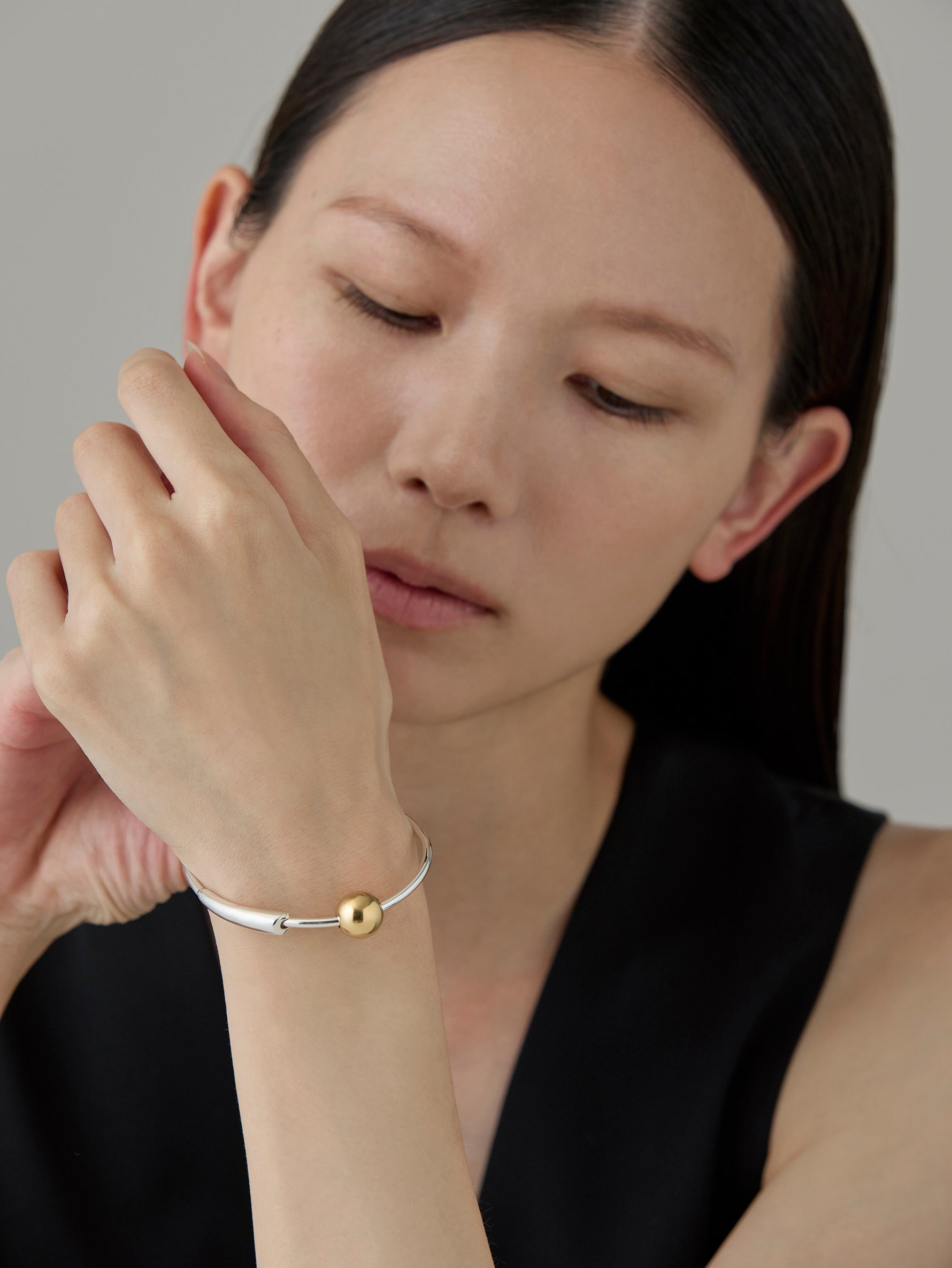 Flower Stalk Bracelet -Silver-