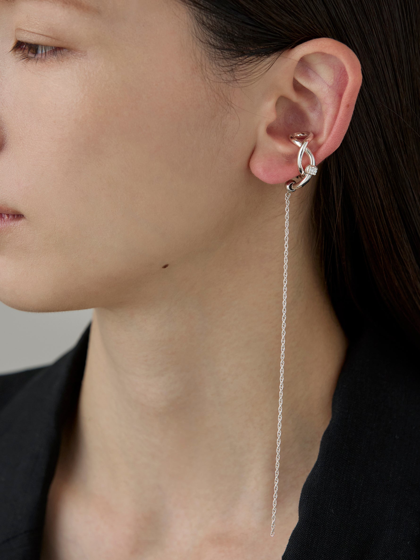 Wave Ear Cuff -Wish- Silver