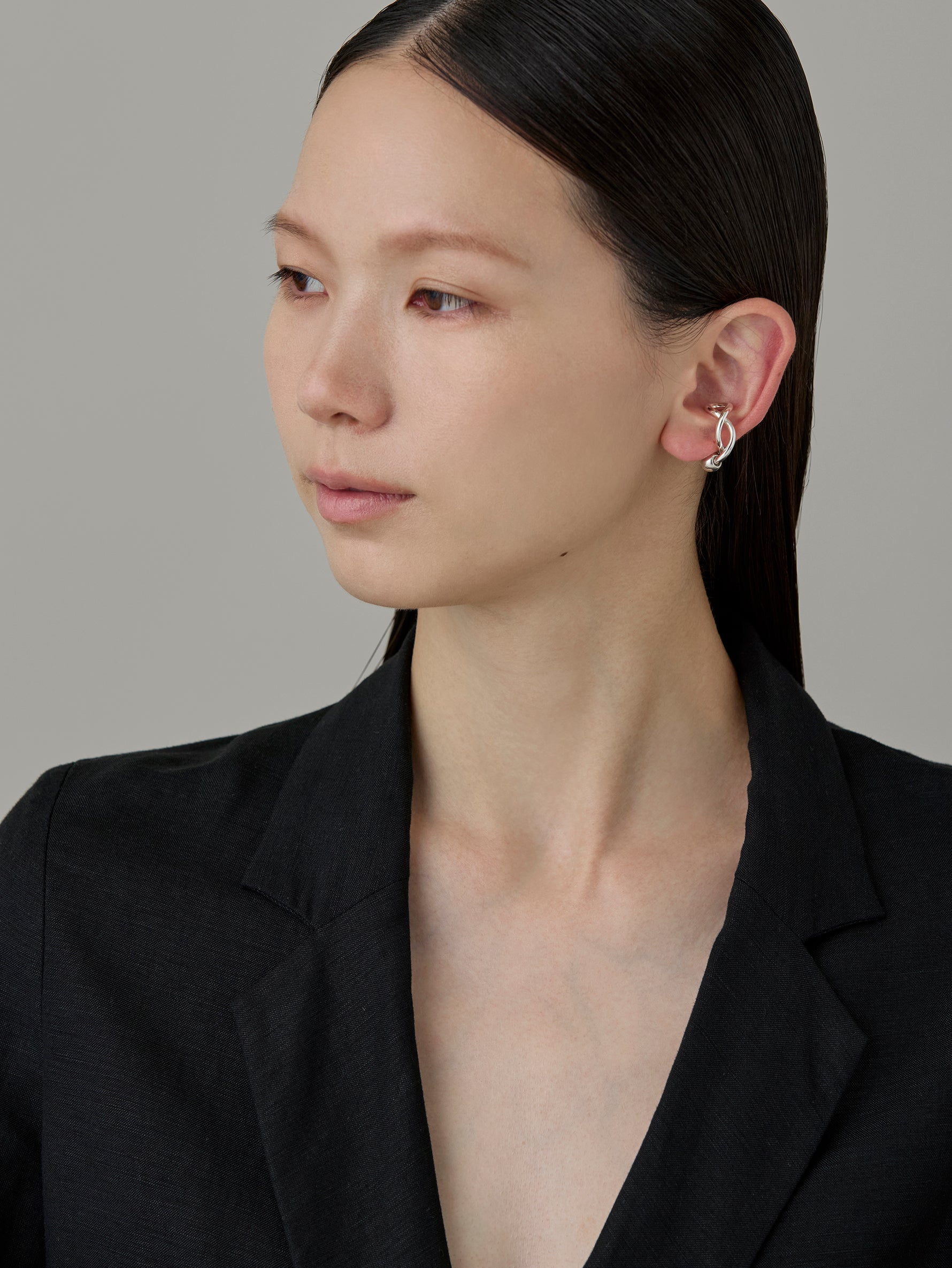 Wave Ear Cuff -Wish- Silver