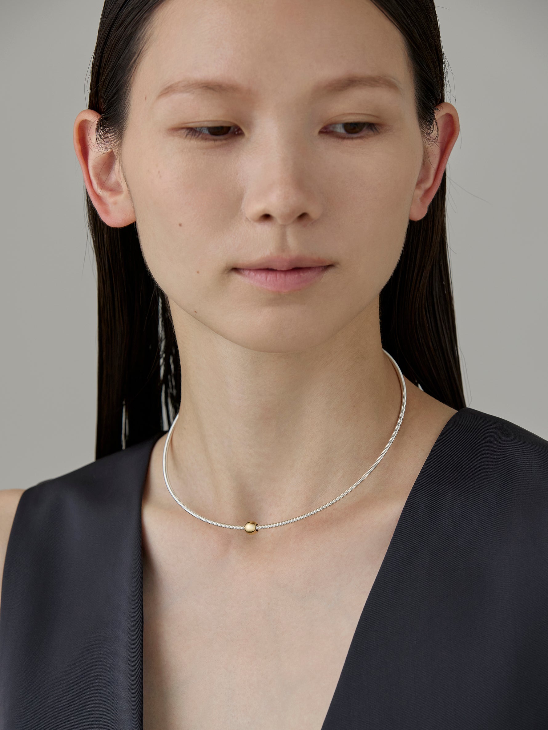 Spring Choker -Silver-