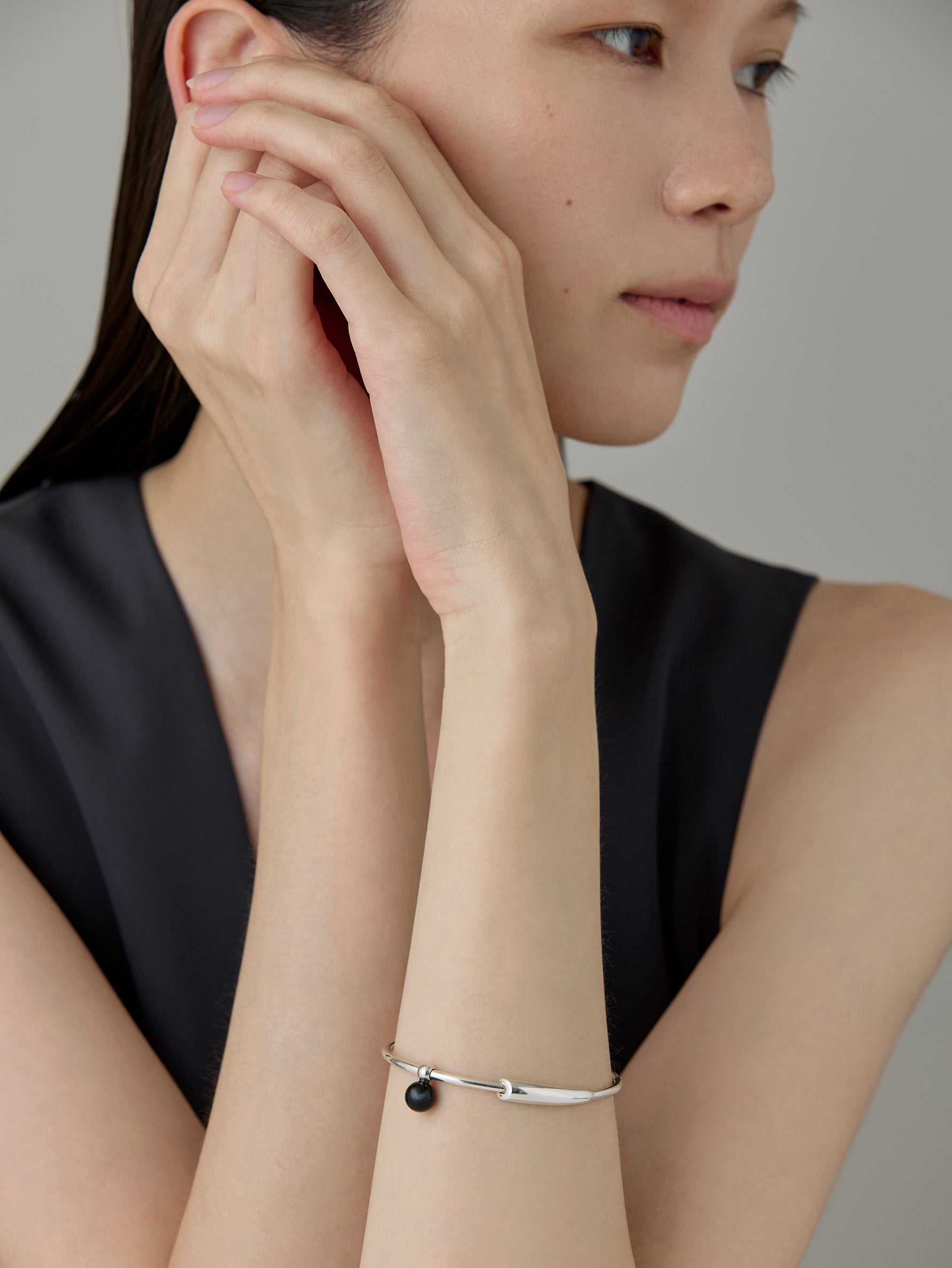 Flower Stalk Bracelet -Silver-