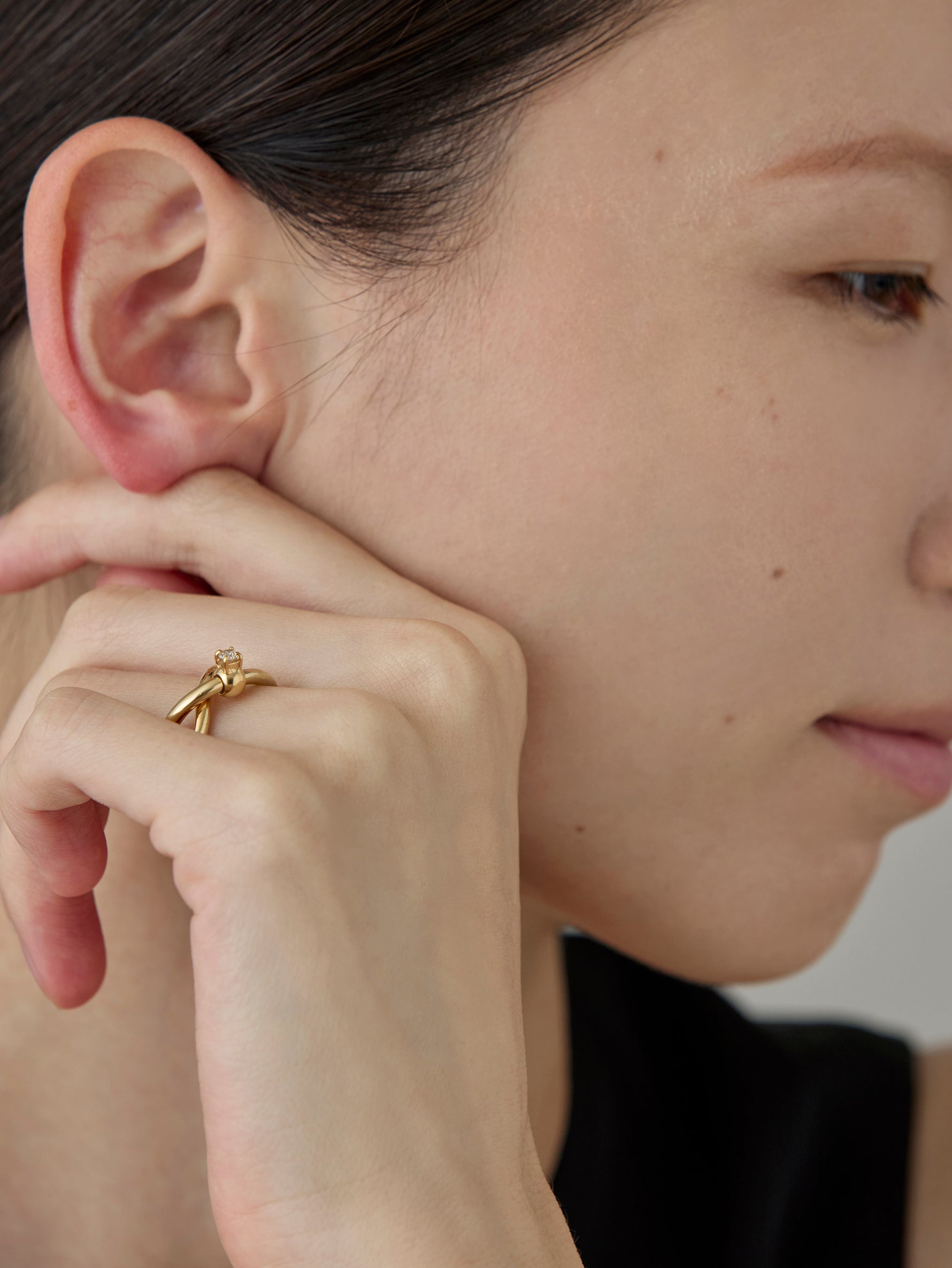Wave Ear Cuff -Wish- Gold