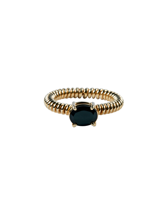 Onyx Spring Stone Ring -Gold-