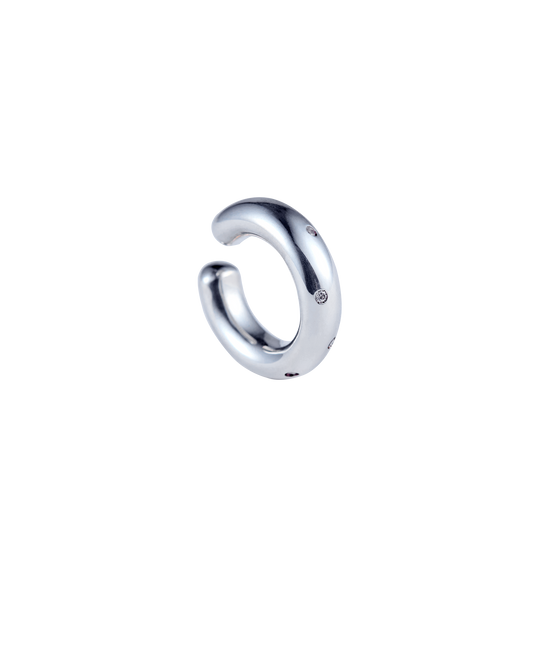 Drop Earcuff  Diamond-Silver-