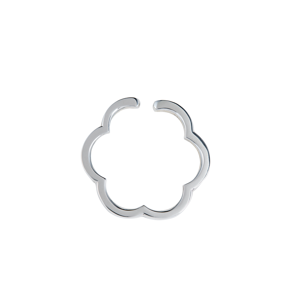 Flower Line Earcuff L-Silver-
