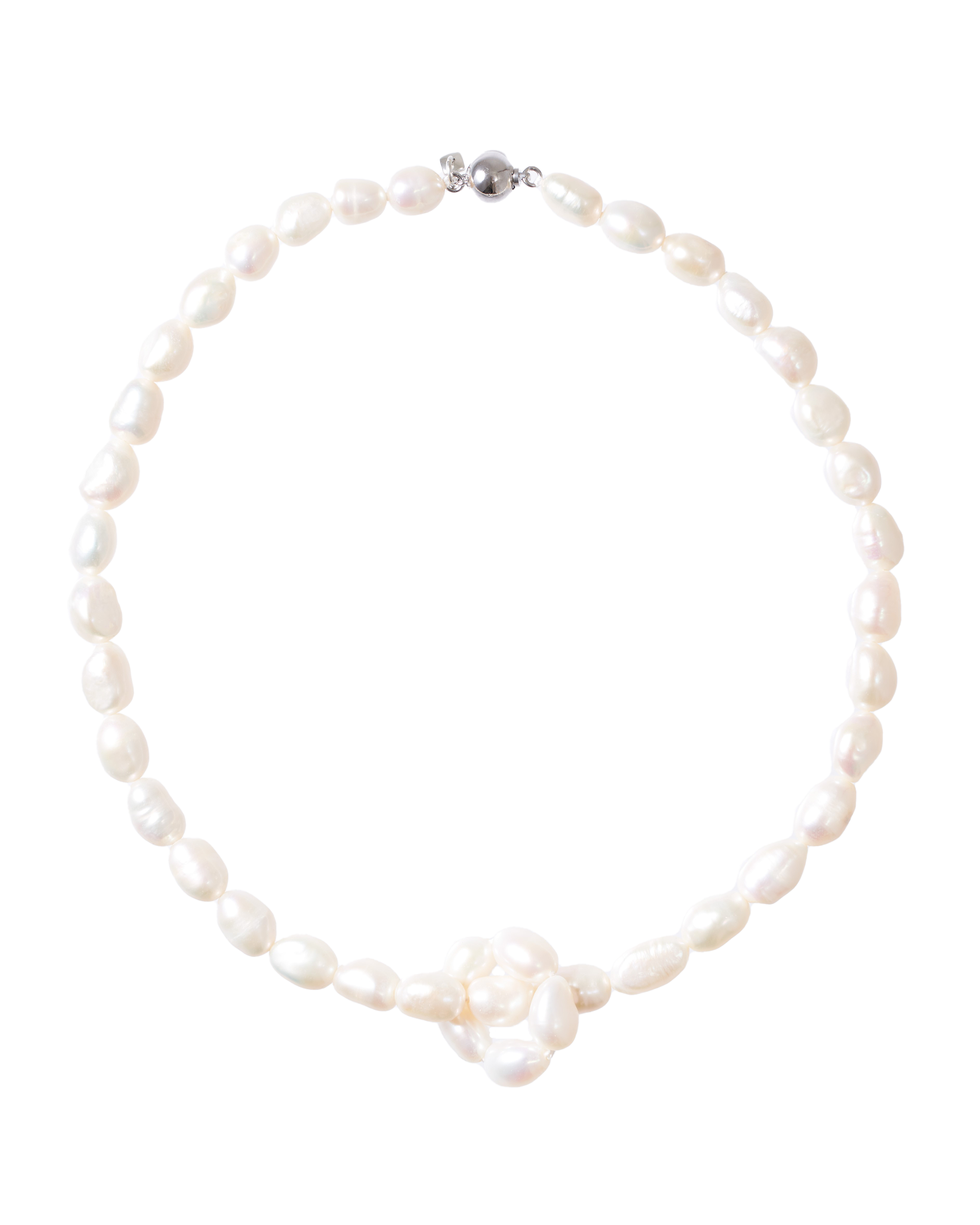 Flower Pearl Necklace -Short-