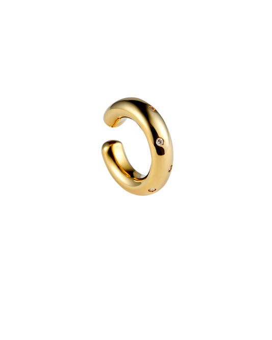 Drop Earcuff  Diamond-Gold-